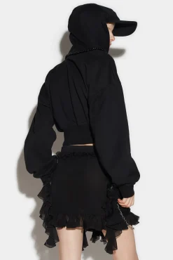 Crop Baseball Hoodie