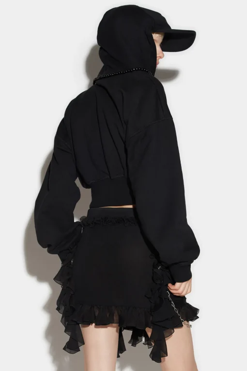 Crop Baseball Hoodie