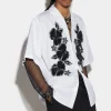 D2 Goth Flower Bowling Dropped Shirt