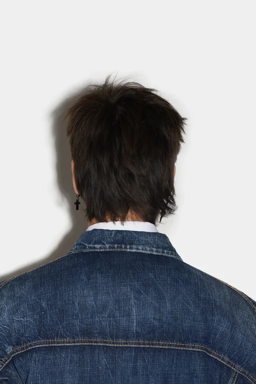 D2 Quilted Mix Dropped Shoulder Jean Jacket
