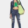 Dark Fade Wash Surfer Skinny Jeans