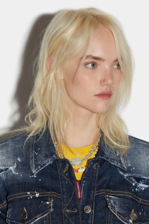 Dark Ripped Wash Reversible Mix Jacket