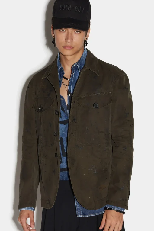 Drawstring Trench Blazer