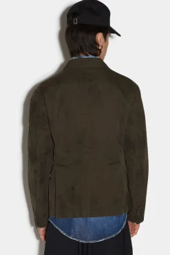 Drawstring Trench Blazer