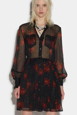 Gathered Shirt Dress