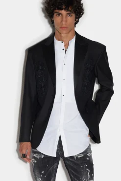 Goth Flower Peak Super Relaxed Shoulder Jacket