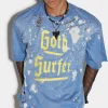Goth Foam Spot Dropped Shoulder T-Shirt