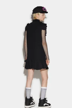 Lace Bib Mini Dress