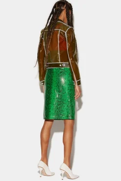 Leatheer Low-Waist Python Print