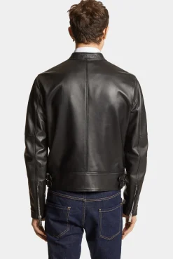 Leather Biker Bomber