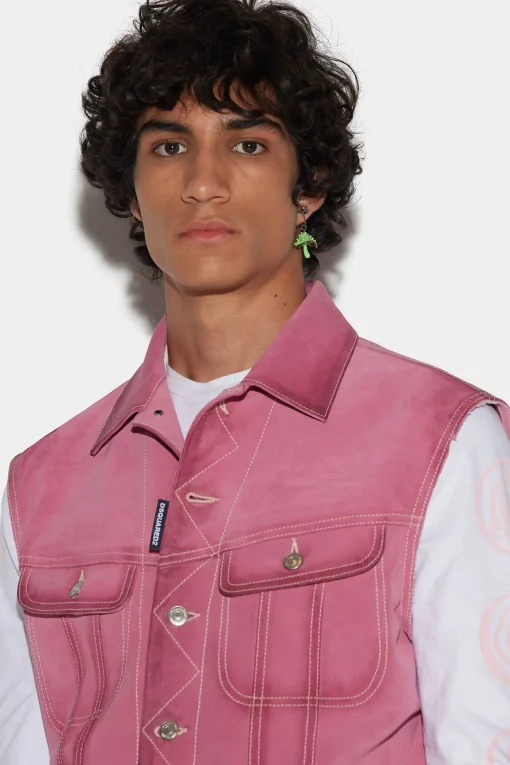 Leather Bob Vest