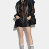 Leather Over Bomber Vest