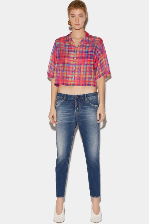 Medium Clean Wash Cool Girl Cropped Jeans