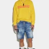 Medium Denim Patches Wash Marine Shorts