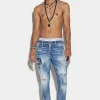 Medium Denim Patches Wash Sailor Jeans