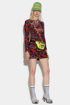 Shirred Mini Dress