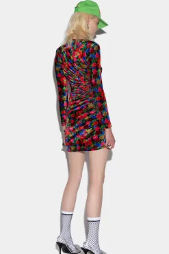 Shirred Mini Dress