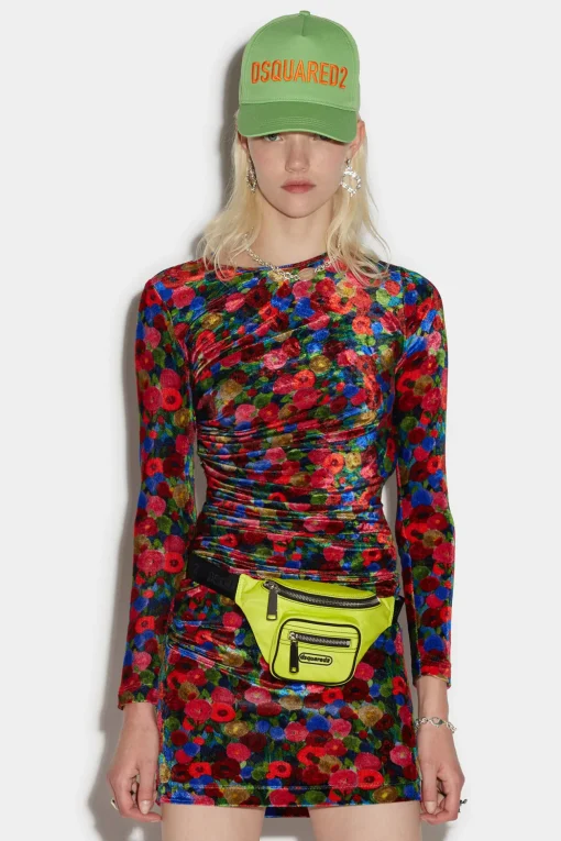 Shirred Mini Dress