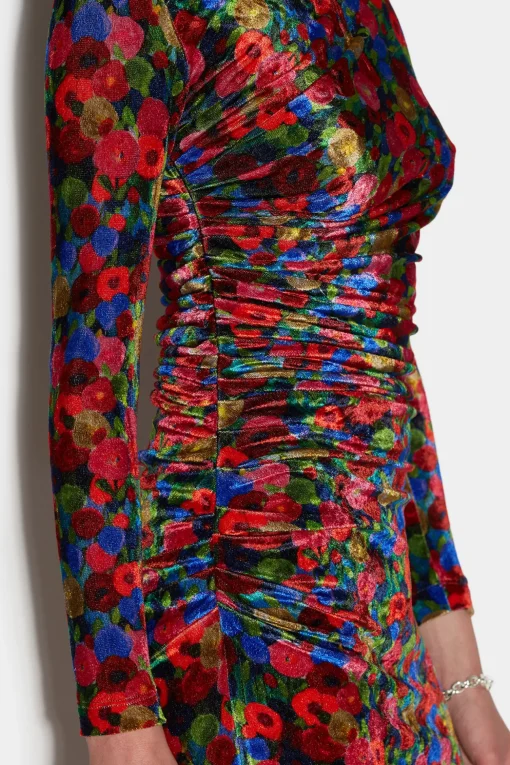 Shirred Mini Dress