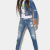 Smurfs Medium Ripped Wash Jennifer Jeans
