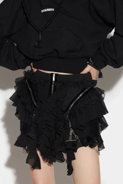 Zipped Mini Skirt